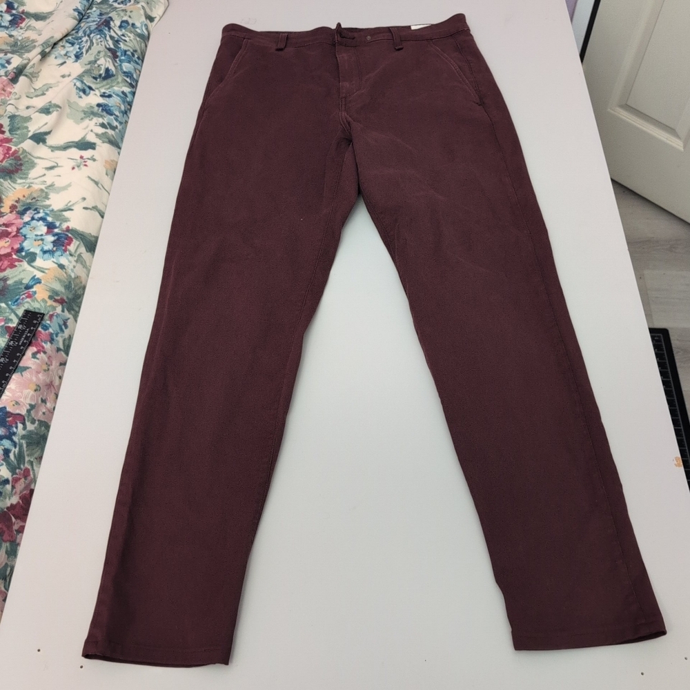 rag & bone Men's Dark Red Chinos Size 32x30